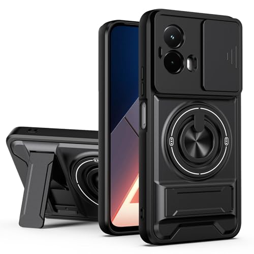 HAONANDE �X�}�z�P�[�X �Ή� Motorola Moto Edge 50 Fusion 5G/Moto G96 5G �����O�t���X�^���h ���C�z�� �X���C�h���J�����J�o�[ �~���^���[�ϏՌ��P�[�X compatible with MagSafe ���C