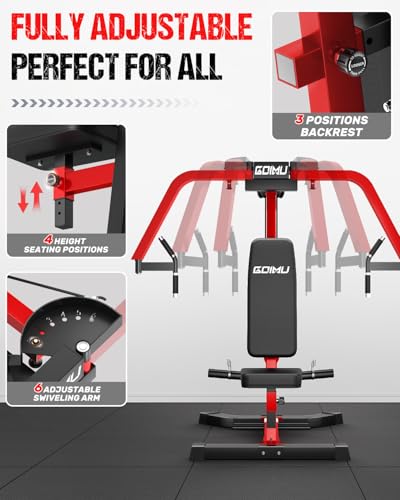 Image of Chest Fly Machine, CF01-PRO PEC Fly and Reverse Delt Machine, Upper Body Workout Equipment with Adjustable Backrest for Pectoral and Rear Deltoid, Chest Training Machine for Home Gym