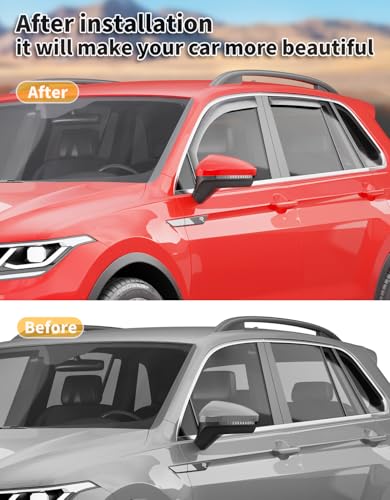 Image of Window Visors Rain Guards for VW Volkswagen Tiguan 2018-2024
