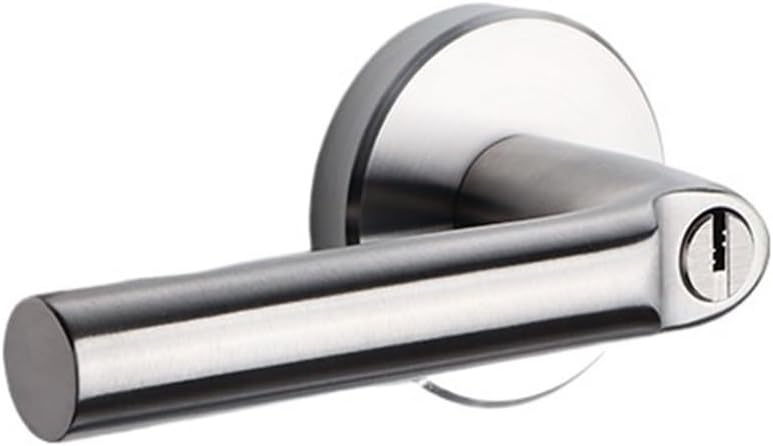 304 Stainless Steel Fire Door Fire Door Lock with Key Three-Lever Handle Lock Replacement Ball Lock Bathroom Keyless Door Lock(55MM-KEYLESS)