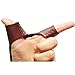 SHARROW Archery Leather Gloves 2-Fingers Hand Guard for Protect Left Hand Hunting (Brown)