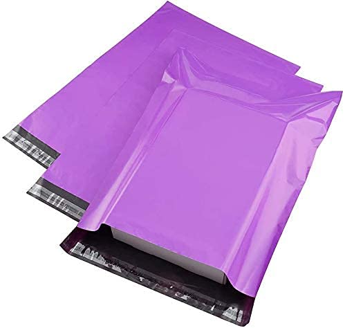 Red Rainbow Strong Mailing Bags, Self Seal Strong Waterproof Poly , Packaging And Postage Boxes, Small, Medium, Large Mail, Self Seal -( 50 pk ) (10X14" (250X350mm), VIOLET)