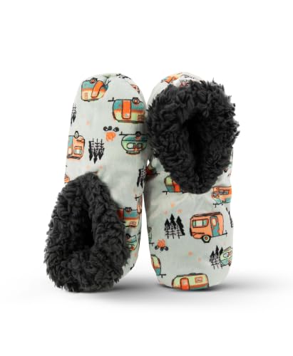 Image of Lazy One Fuzzy Slipper Socks for Women, Fleece House Slippers, Indoor Socks