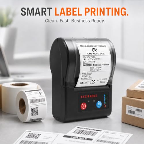 Image of Thermal Label Printer for Business Office Home | Inkless Thermal | Mobile, Desktop Compatible (TagLite)