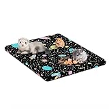 YKD Ferret Cage Liners for Ferret Nation & Critter Nation Cages, Waterproof Chinchilla Cage Accessories, Washable Bedding, for Ferrets, Chinchillas, Rats (Starry Colors, Shelf Liner)
