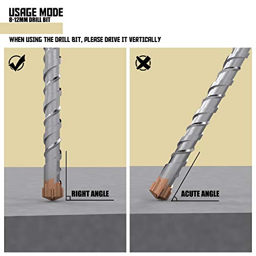 Tang Sds Plus 1-3/8 Inch X 13-3/4 Inch Roatry Hammer Drill Bit For Installation Outdoor Fence Panels Safety Pool Fence Kit #TOP3