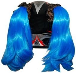 Blue Motorcycle Helmet Pigtails