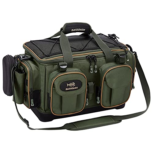 Bassdash Bolsa de Aparejos de Pesca, Bolsas de Pesca de Gran Capacidad,Impermeable y Ligero，con Cubierta de Lluvia Inferior
