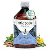 MICROBZ Breathe Liquid Probiotics for Gut Health – Award-Winning Probiotic Supplement with 15 Strains & Fermented Herbs for Respiratory Health – Gluten Free & Vegan Probiotic Drink – 31 Servings