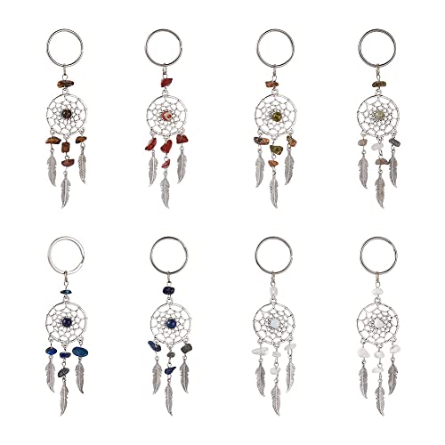 Pandahall 16Pcs Dream Catcher Crystal Charms for Keychains,...