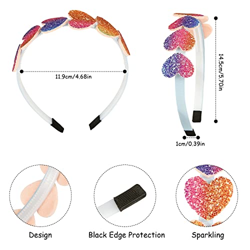 Rainbow-Headbands-Comius-Sharp-12-Pcs-Glitter-Heart-Girls-Headbands-Sequin-Star-Hairbands-Multicolor-Headband-for-Girls-Hair-Accessories