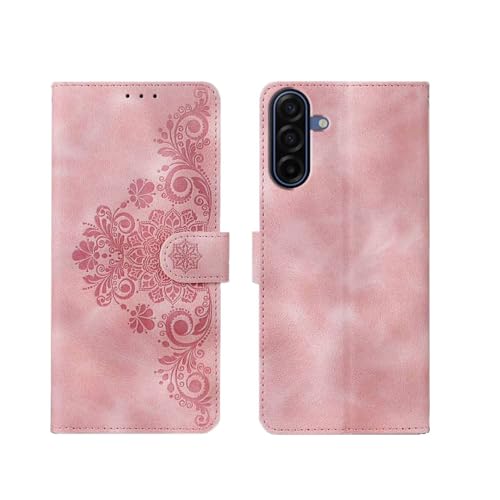 Image of amazon basics Samsung Galaxy A17 5G Flip Cover | Card Pockets Wallet & Stand | Flip Cover for Samsung Galaxy A17 5G (Executive Pink)