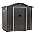 JYQAQA 6x4 FT Outdoor Garden Storage Shed,Waterproof Metal Garden Sheds with Lockable Double Door,Weather Resistant Steel Tool Storage House Shed for,Garden,Patio,Lawn Gray