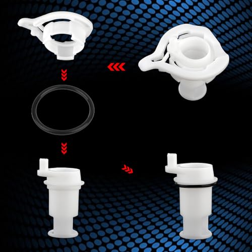 Image of 42049 Water Valve Style II Kit for Thetford, RV Toilet Parts Include Water Valve Core Toilet Seals Spring Retainer Replacement Accessories for Aqua Magic Style II Toilets