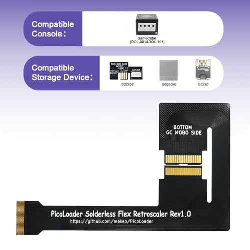 Image of BITFUNX Picoloder - Supports Firmware Upgrade and Homebrew Software Launching - No Solder Design - for NGC Dol-001 / Dol-101, GC2SD Gen2 SD Card Adapter - Enhanced Speed - for Gamecube /Wii