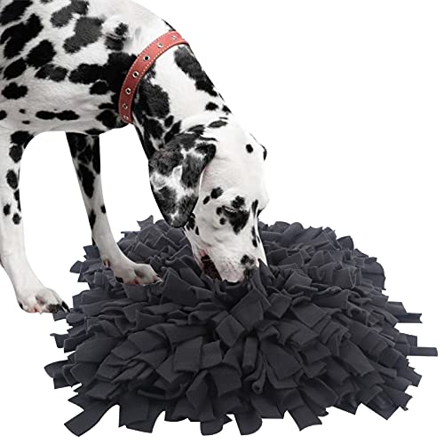 IEUUMLER Snuffle Mat para Perros Estera de alimentación Estera de Entrenamiento Manta para la Nariz Juguete de Juego IE075 (45x45cm, Dark Grey)