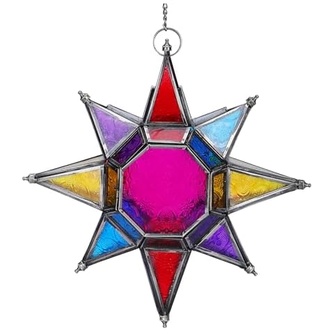 ETHNICITI Multicolour Star Hanging Lantern Cover