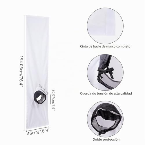 Miniatura 3 de Sellador De Ventanas Para Climatizadores De Aire Acondicionado, Junta De Ventana Ac Para Aire Acondicionado Portátil, Parada De Aire Caliente Para Fijar A Ventanas 2 M, 1 Unidad