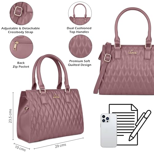 Image of Lavie Women's Stitch Shelly Medium Satchel Bag | Ladies Purse Handbag