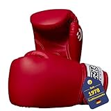 Best Sporting Boxhandschuhe Professional 14 oz Rot I Handschuhe mit Stabiler Polsterung I Boxing Gloves aus Kunstleder I Box Handschuh mit Daumenschutz & umlaufendem Klettverschluss