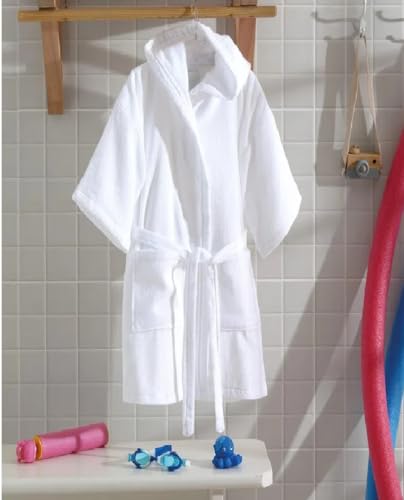 Roupao infantil mod.ju-09 kids felpa velour af-958 liso c/ capuz tam.g