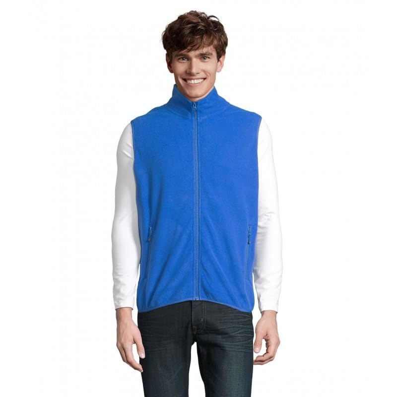 Veste micropolaire sans manche SOL'S Factor bleu roi 4XL confortable