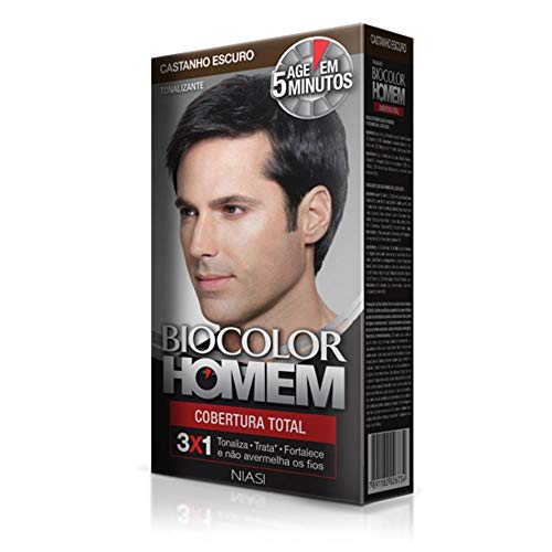 Tonalizante Biocolor Homem Castanho Escuro 60 ml Kit C/3