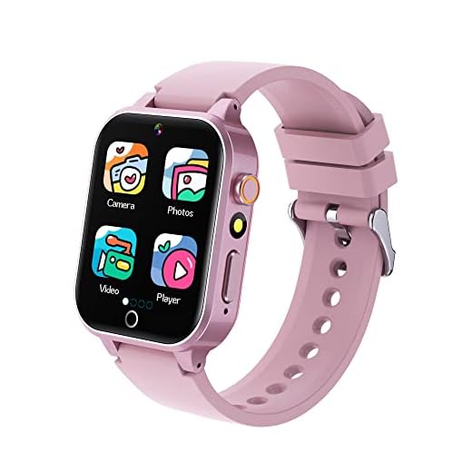 Goodatech Smart Watch for Kids 4-12 Years Boys Girls, 26 Puzzle Games,HD Camera,Video Music Player,Pedometer,Flashlight,Calendar Stopwatch Timer,Alarm Clock, Aluminum Case,Sport Band (Pink)