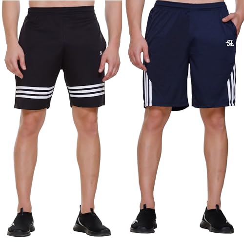 Image of Men's Shorts | Shorts for Men's | Men's Cotton Shorts | Dual Pocket Sleep Shorts - Regular Shorts - Workout, Gym, Running, Sports and Yoga Shorts - Pack of 2