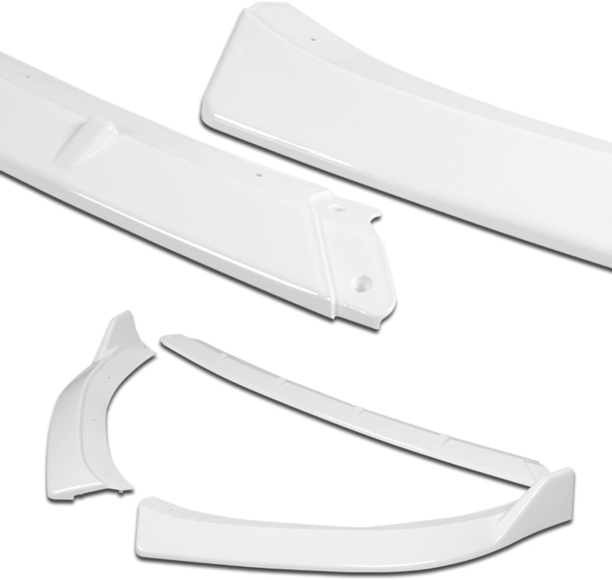 EPARTS 3 Pieces Style Front Bumper Lip Spoiler Splitter Chin Side Body Kit Trim Protection Compatible with 2014-2016 Audi A3 (Painted White)