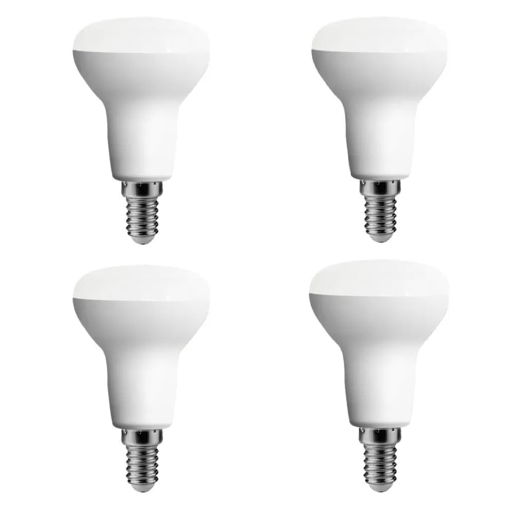 4 Stück R50 5W E14 220V LED Badewanne Lampe Pilz Lampe Küche Zimmer Licht WC Lampe Dimmbar,Kaltweiß