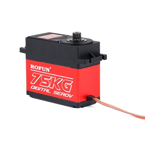 FLMLF 75kg Metal Steering Gear Servo & Double-Sided 15T/17T Arm for 1/5 Rc Car Hpi Rofun Rovan Km Baja Losi FG Mcd Redcat Ddt FID Parts