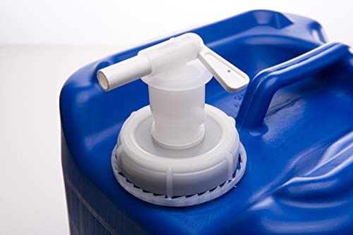 Three (3) Piece PriorityPour Water Storage Accessory Kit Includes 3/4\" HDPE Turn Spigot, 70mm Cap & Pre-drilled 70mm Center Cap for Heavy Duty Water Storage Containers