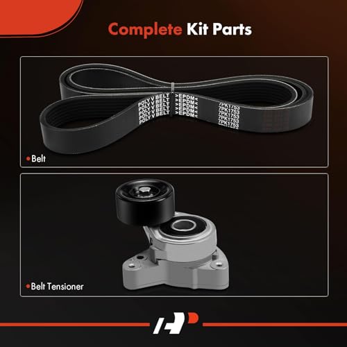 A-Premium Engine Serpentine Belt Drive Kit Compatible with Honda CR-V CRV 2009 & Acura TSX 2007-2008 - 2.4L by A-Premium - Image 2