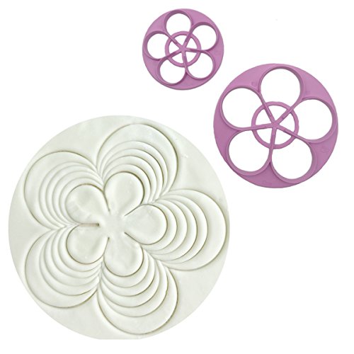 Plastic Rose Flower Cutters Set Fondant Cake Decor Gumpaste Flowers Modelling Tools For Cake Cupcake Toppers Decoration Pack Of 6 #TOP2