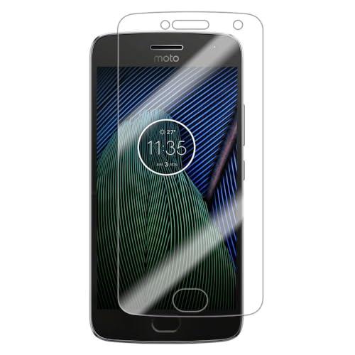 [2 paquetes] Protector de pantalla de vidrio templado para Motorola Moto G5 Plus, protector de pantalla transparente HD para Motorola Moto G5 Plus