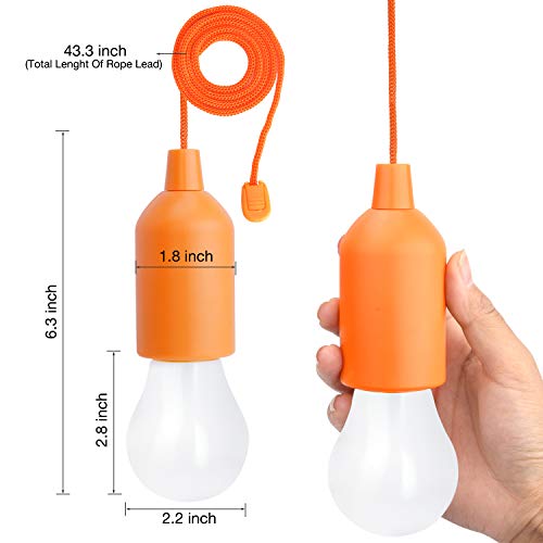 LED Camping Lamp, Light Bulb, Decorative Light, Bright Camping Light for Camping Hiking Night Fishing Emergency Light(3PCS)