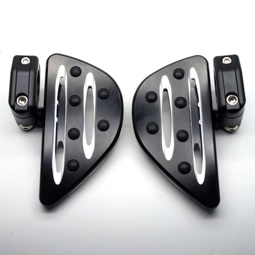 Image of MZS 1.25 inch Highway Pegs, Motorcycle Highway Foot Pegs Short Adjustable CNC Aluminum Compatible with Road Glide King Softail Electra Street Glide Sportster Vulcan Chief Boulevard for 1 1 /4 Engine Guard