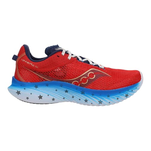 Saucony Mens Kinvara 14 Running Sneakers Shoes - Blue, Red - Size 12 M