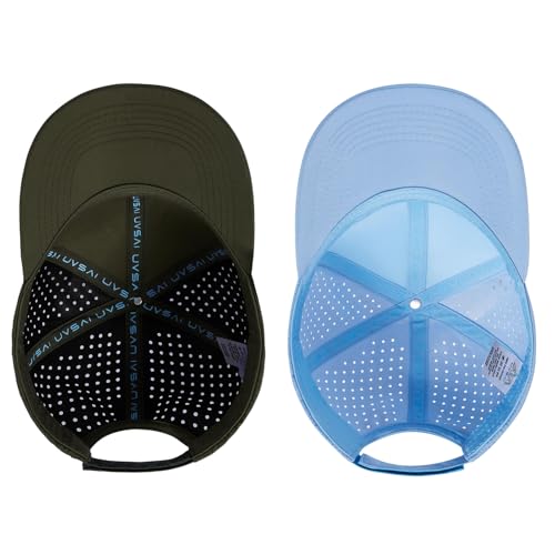Image of UPF 50+ Performance Water Resistant Baseball Cap Lightweight Breathable Hat Golf Running Boat Hiking for Men Women