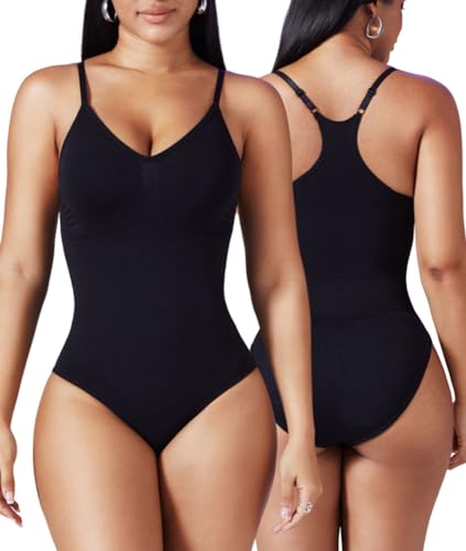 MOVWIN Women’s Bodysuit Tummy Control Shapewear Seamless Racerback Body Suit Body Sculpting Shaper Tank Top