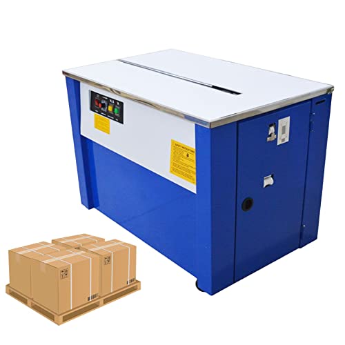 EQCOTWEA Semi-Automatic Table Top Strapping Machine Bundling Machine Carton Box Banding Machine Box Pallet Baler Baling Strapping Packing Machine Stringer and Strapping Machine 6-15mm PP Belt 110V
