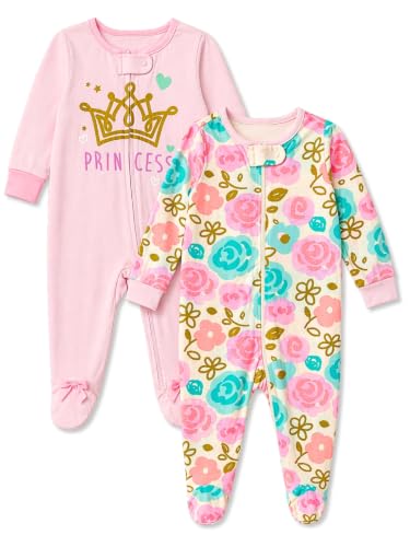 Image of TuddyBuddy Baby Girl's Cotton Printed Full Sleeves Sleepsuit /Footed Rompers for Baby Girl