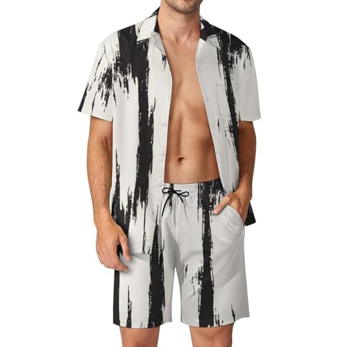 Chemise hawaïenne hommes ensemble chemise short et pantalon de plage été 2 pièces vêtement S
