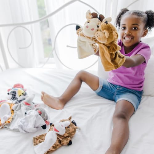 Melissa & Doug Animal Hand Puppets 2-Pack 8-Piece Pretend Play Set - image 2