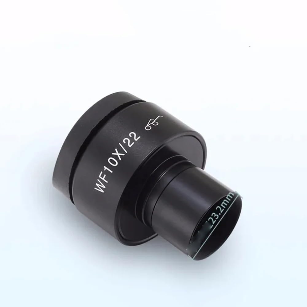 Kit de accesorios para microscopio Microscopio biológico WF10X, ocular gran angular, campo de visión, interfaz de 22MM, campo de visión ajustable de 23,2 MM, 1 Uds./2 uds. portaobjetos de microscopio(