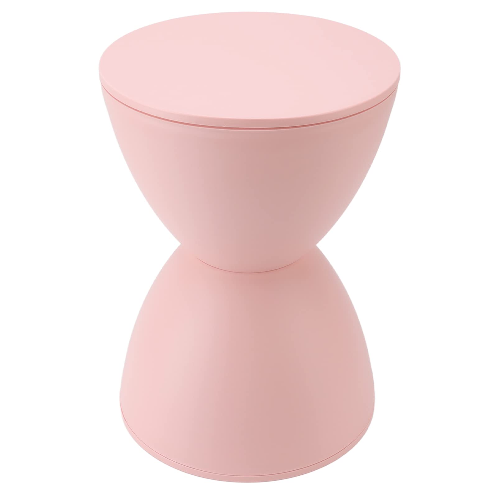 Wakects Stołek w Kształcie Klepsydry Plastikowy Okrągły Stolik Boczny 30 Cm X 42 Cm Nowoczesny Skandynawski Design Wodoodporny, Odporny na Zarysowania Uniwersalny do Przymierzalni łazienkowej Zmiana