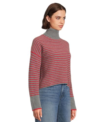 Madewell Women's Pine Wool Waffle Stripe Crew Neck2