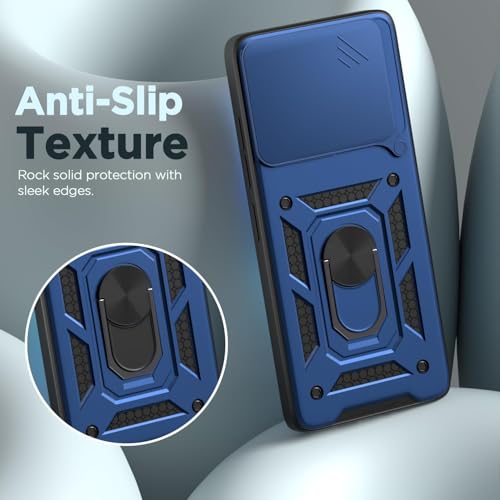 Image of Luxe Back Cover for iQOO Neo 10R 5G | D10 Tough Armor | Sliding Camera Shield | 360 Protection | Kickstand Ring Holder | Military-Grade Shockproof Bumper