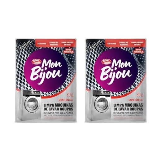 Limpa Máquina De Lavar Roupas Mon Bijou Sachê 80g - 2 Unid